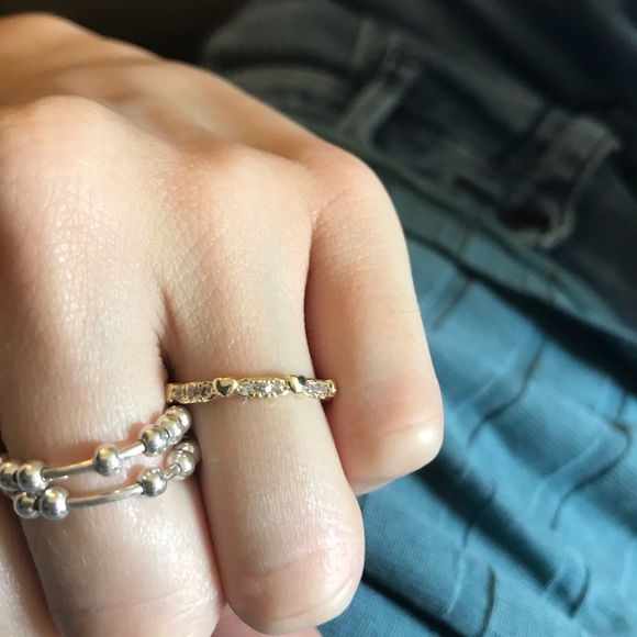 Dainty Small Minimal Gold Filled Heart Ring - Picture 3 of 3